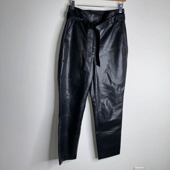 Babaton Vegan Leather Belted Pant - Picture 4 of 11